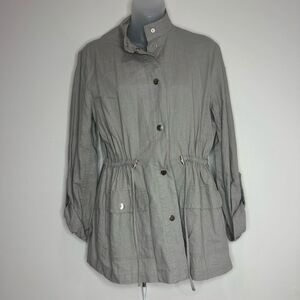 ZARA Limen blend lightweight jacket beige sand size XS BOHO